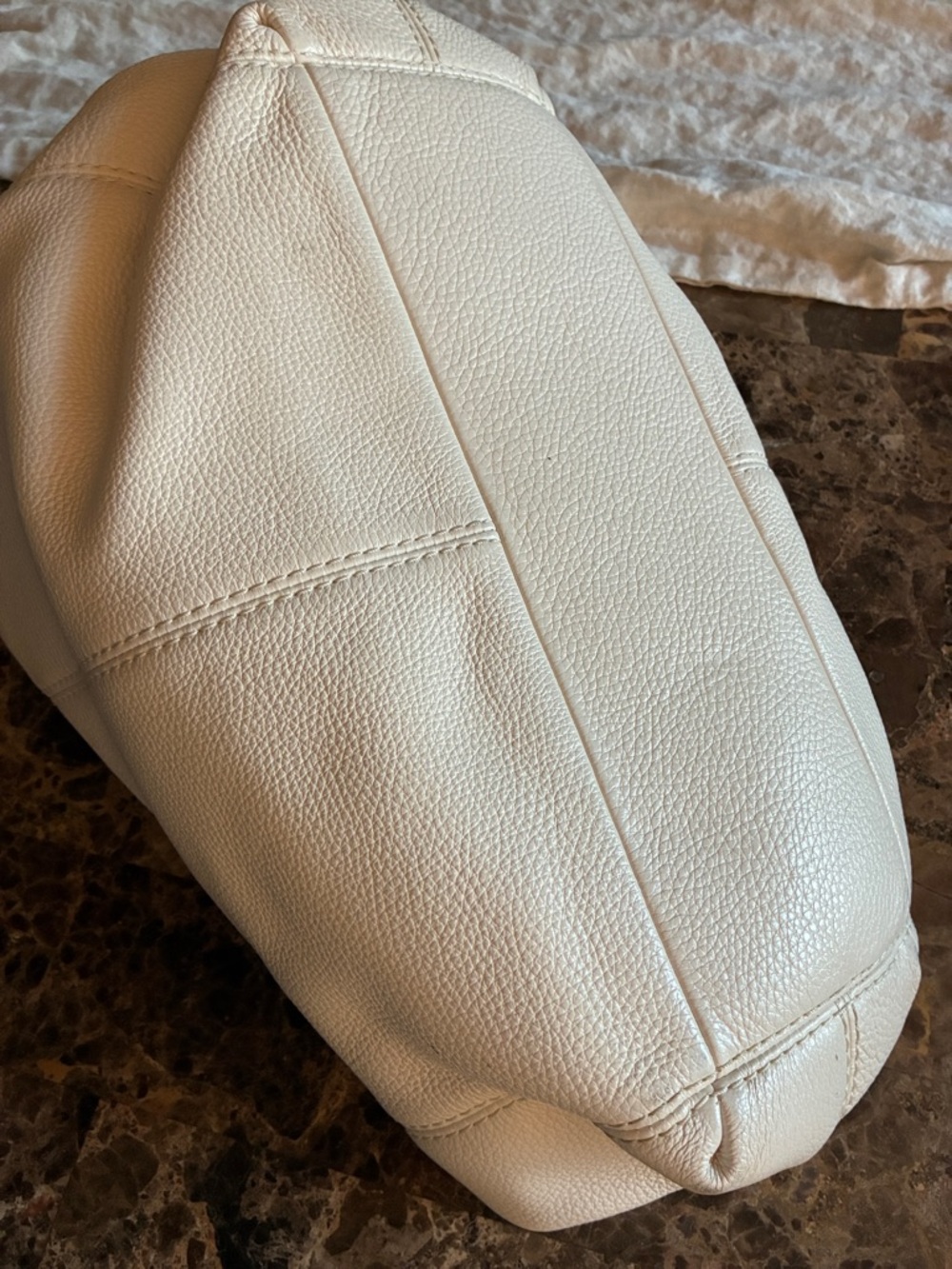 White leather Coach Lexy Shoulder Bag - Picture 9 of 11